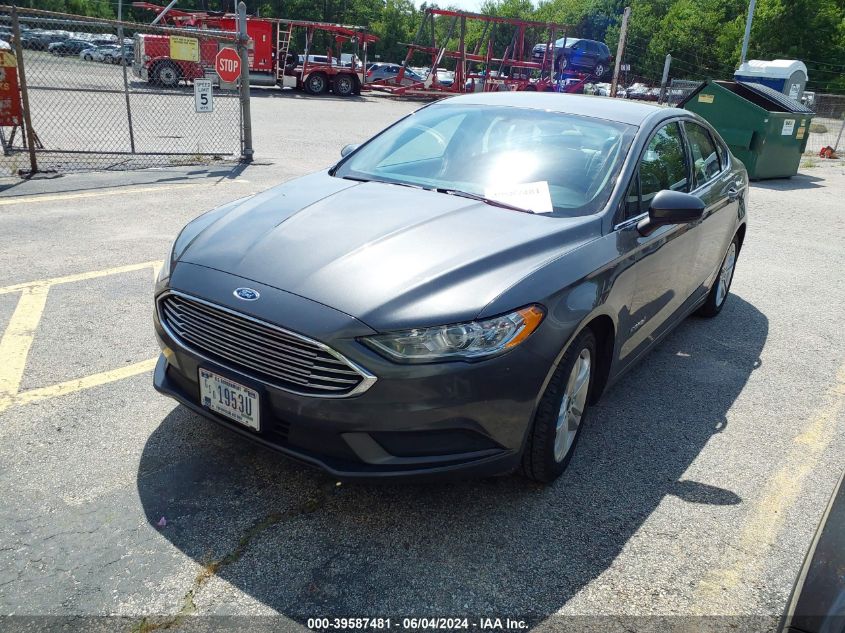 2018 Ford Fusion Hybrid S VIN: 3FA6P0UU7JR100896 Lot: 39587481