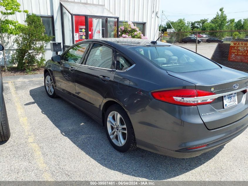 2018 Ford Fusion Hybrid S VIN: 3FA6P0UU7JR100896 Lot: 39587481