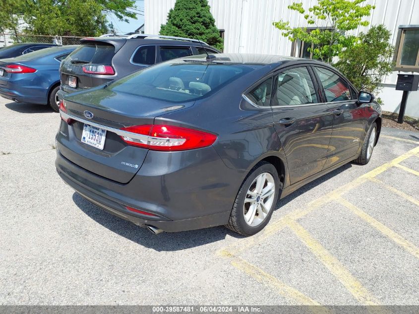 2018 Ford Fusion Hybrid S VIN: 3FA6P0UU7JR100896 Lot: 39587481