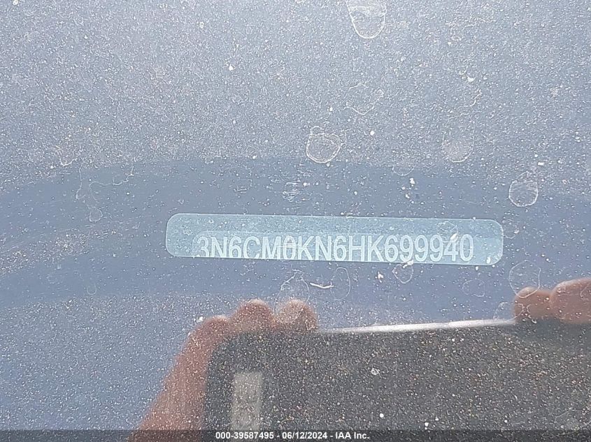 2017 Nissan Nv200 S VIN: 3N6CM0KN6HK699940 Lot: 39587495