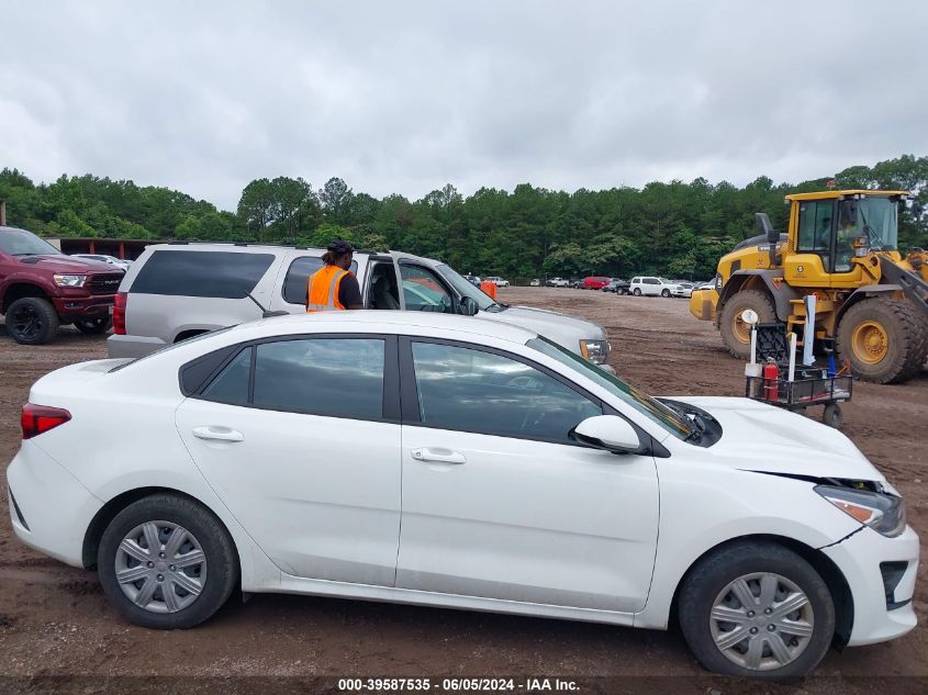 2022 Kia Rio Lx VIN: 3KPA24AD4NE454290 Lot: 39587535