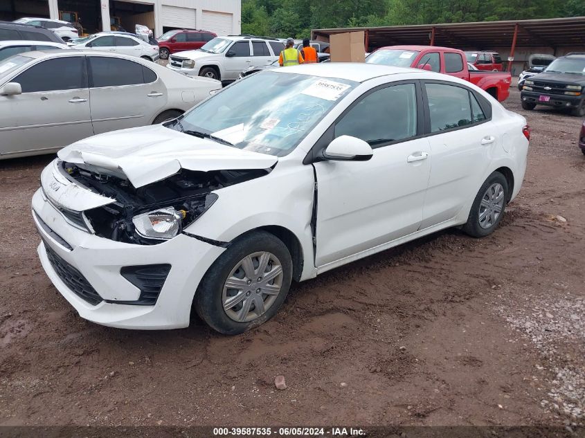 2022 Kia Rio Lx VIN: 3KPA24AD4NE454290 Lot: 39587535