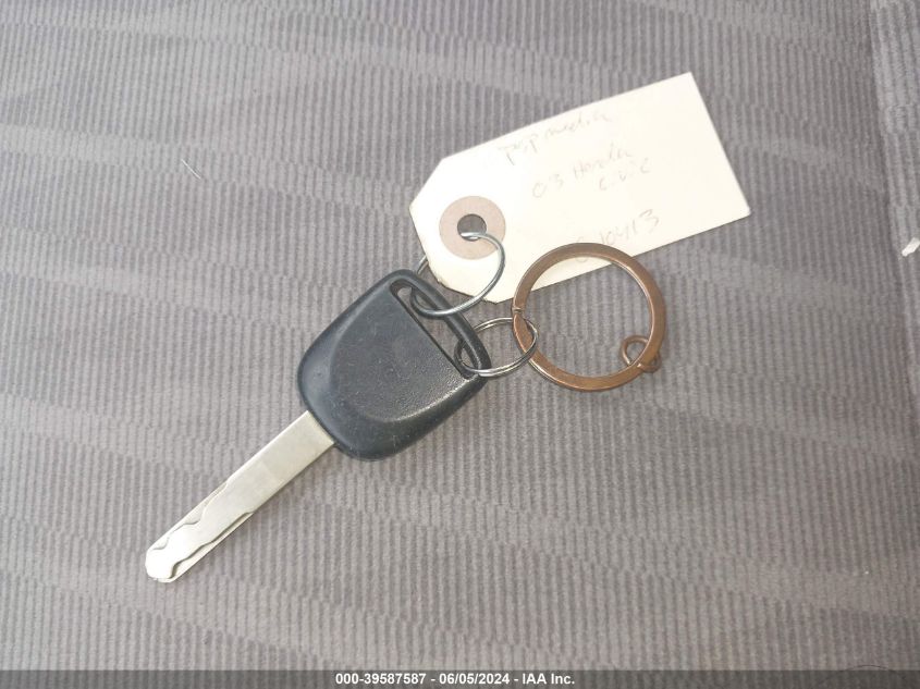 2003 Honda Civic Lx VIN: JHMES16553S003931 Lot: 39587587