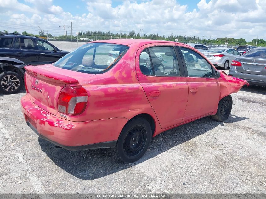 2002 Toyota Echo VIN: JTDBT123620242999 Lot: 39587593