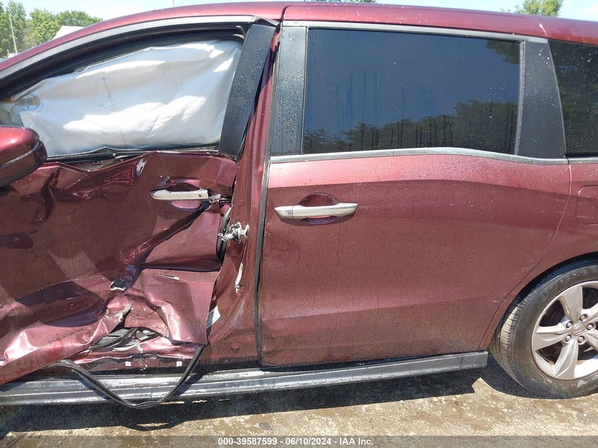 2018 Honda Odyssey Ex-L VIN: 5FNRL6H75JB034621 Lot: 39587599