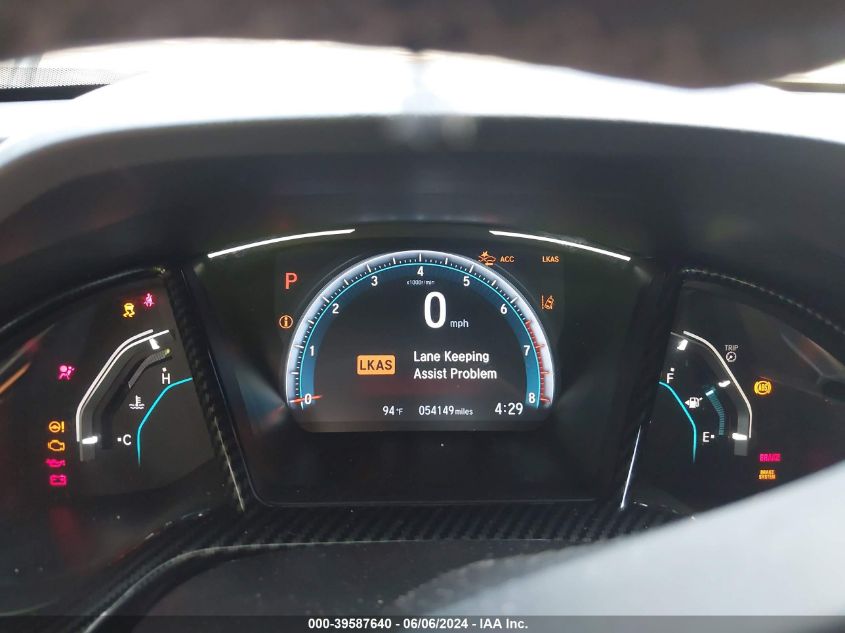 2019 Honda Civic Ex VIN: 2HGFC3B39KH357476 Lot: 39587640