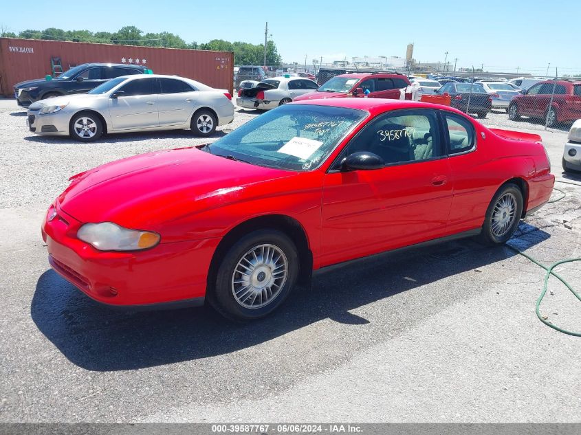 2001 Chevrolet Monte Carlo Ls VIN: 2G1WW12E619235140 Lot: 39587767