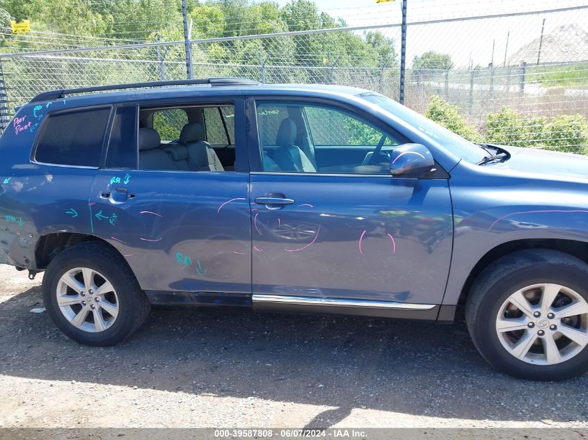 2013 Toyota Highlander Se V6 VIN: 5TDBK3EH8DS272334 Lot: 39587808