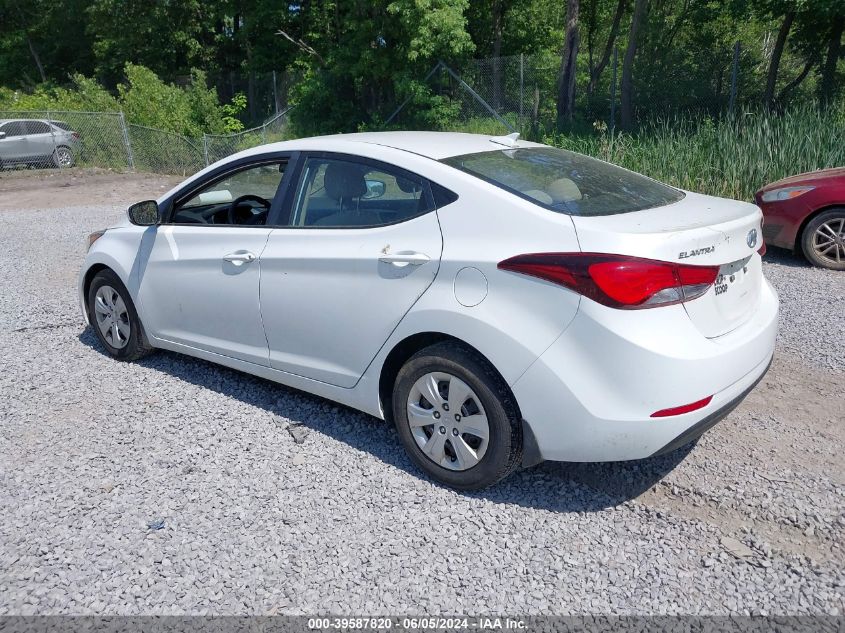 5NPDH4AE4GH683099 | 2016 HYUNDAI ELANTRA