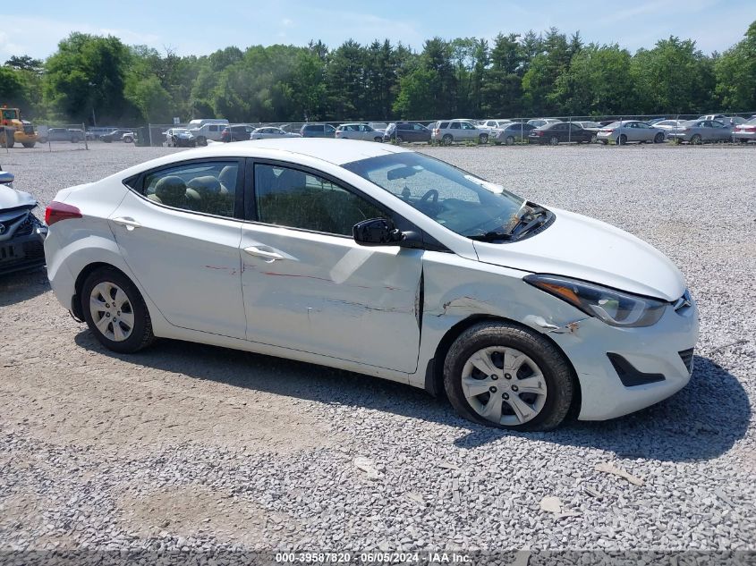 5NPDH4AE4GH683099 | 2016 HYUNDAI ELANTRA