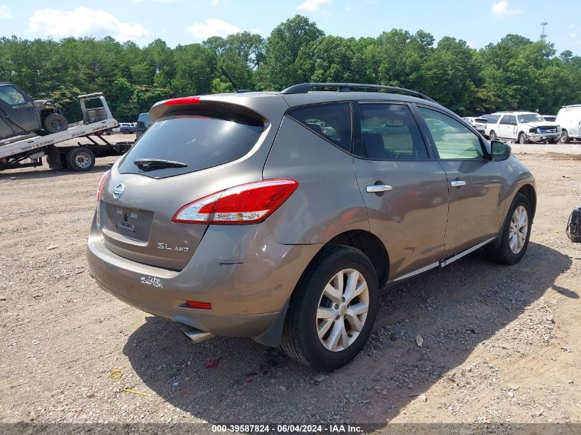 2013 Nissan Murano Sl VIN: JN8AZ1MW2DW312469 Lot: 39587824