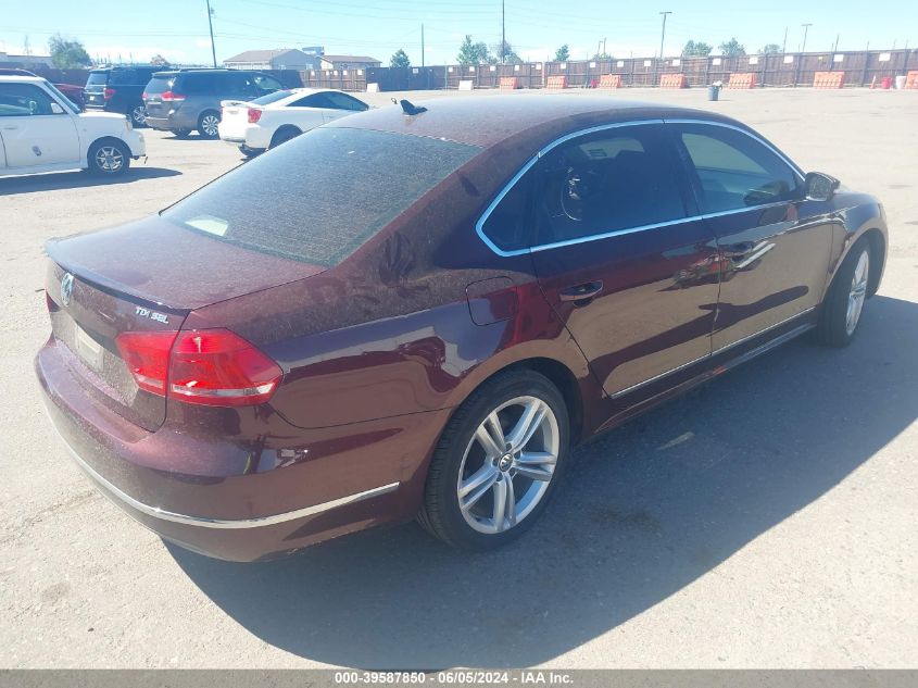 2013 Volkswagen Passat 2.0L Tdi Sel Premium VIN: 1VWCN7A38DC100980 Lot: 39587850