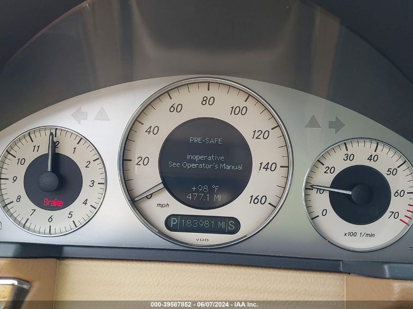 2007 Mercedes-Benz E 350 VIN: WDBUF56X87B104167 Lot: 39587852