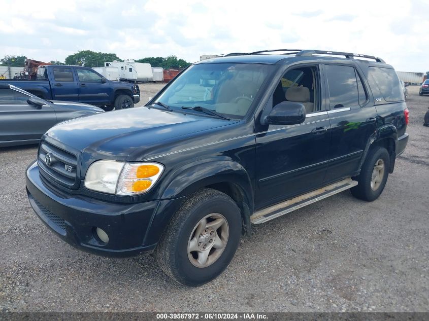 2002 Toyota Sequoia Sr5 V8 VIN: 5TDZT34A12S091220 Lot: 39587972