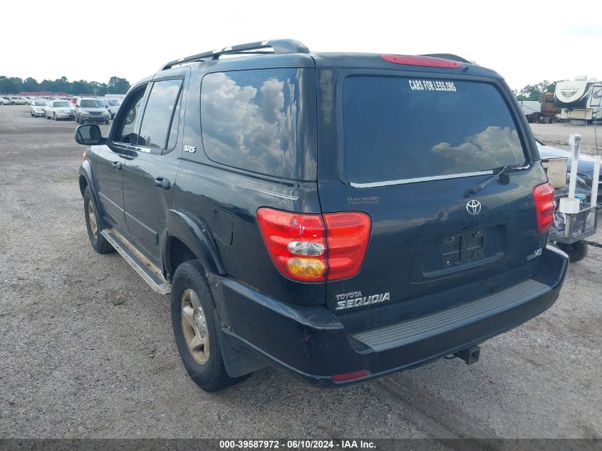 2002 Toyota Sequoia Sr5 V8 VIN: 5TDZT34A12S091220 Lot: 39587972