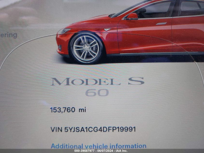 5YJSA1CG4DFP19991 2013 Tesla Model S