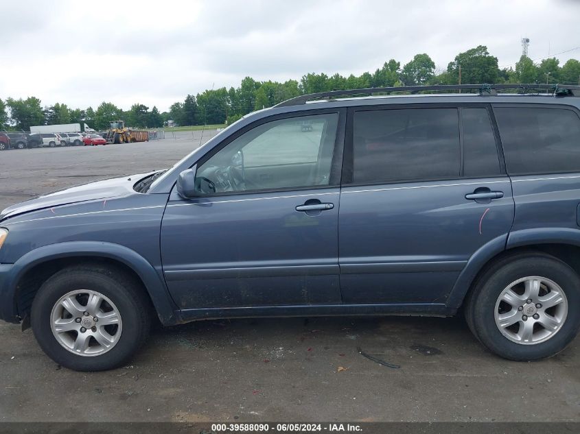2002 Toyota Highlander V6 VIN: JTEGF21A120049349 Lot: 39588090
