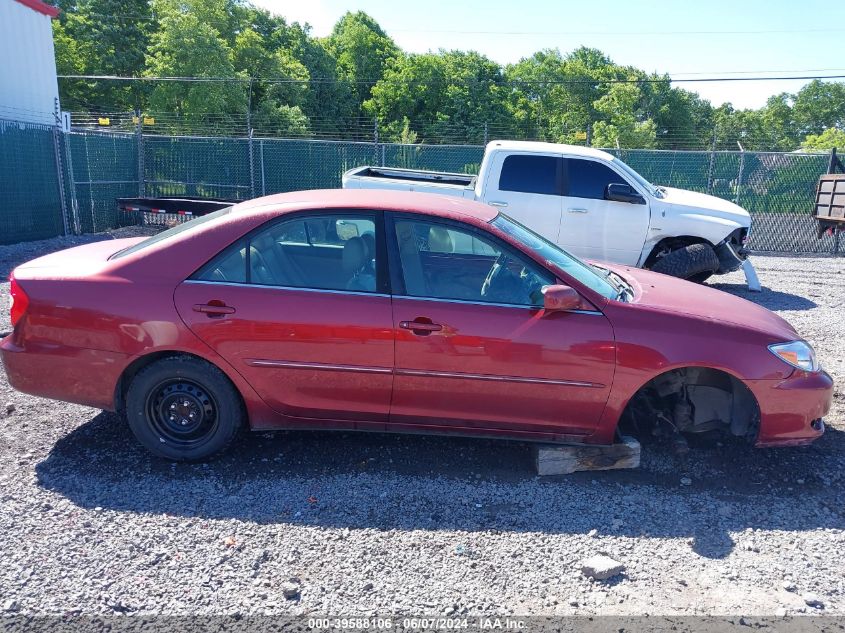 2002 Toyota Camry Le VIN: JTDBE32K320008302 Lot: 39588106