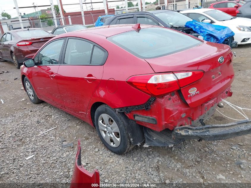 2016 Kia Forte Lx VIN: KNAFK4A6XG5588627 Lot: 39588136