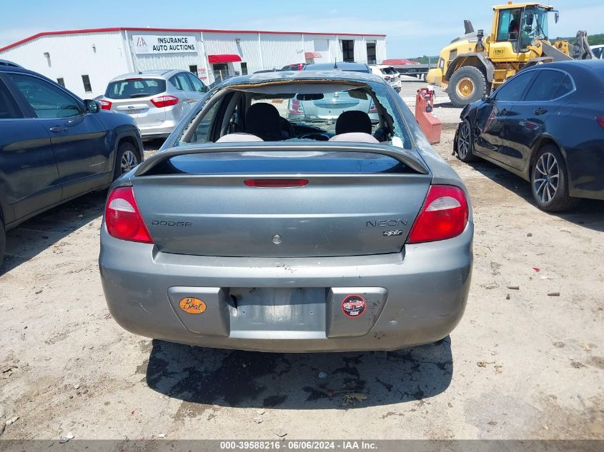 2005 Dodge Neon Sxt VIN: 1B3ES56C85D285871 Lot: 39588216