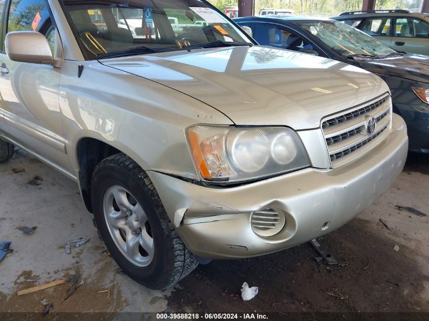 2003 Toyota Highlander VIN: JTEGD21A830073185 Lot: 39588218