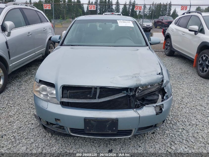 2002 Audi A4 1.8T VIN: WAULC68E82A310074 Lot: 39588220