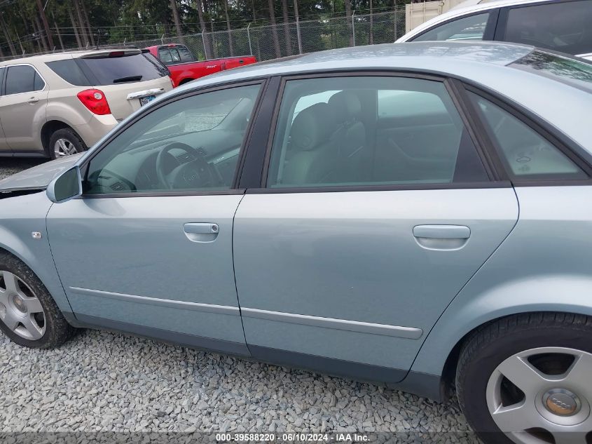 2002 Audi A4 1.8T VIN: WAULC68E82A310074 Lot: 39588220