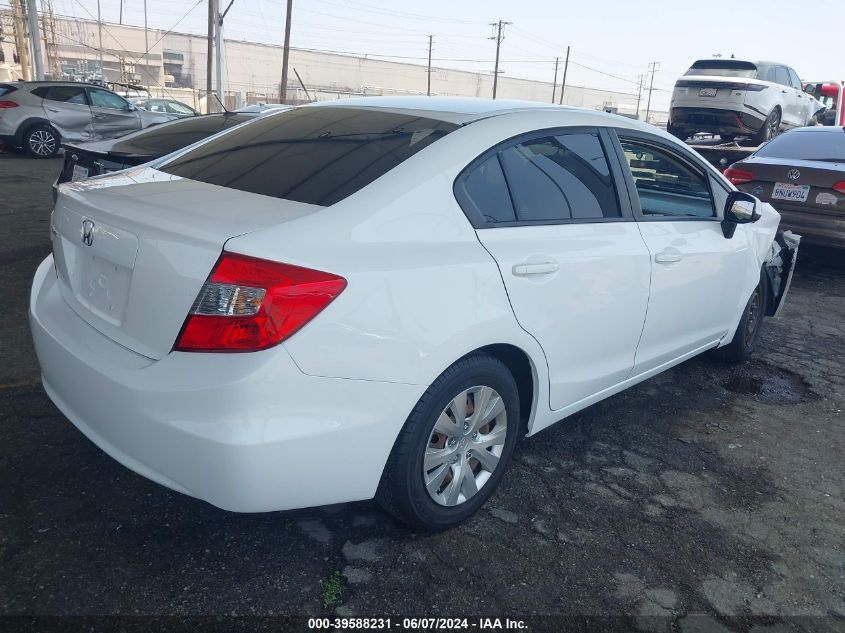 2012 Honda Civic Lx VIN: 19XFB2F51CE355029 Lot: 39588231