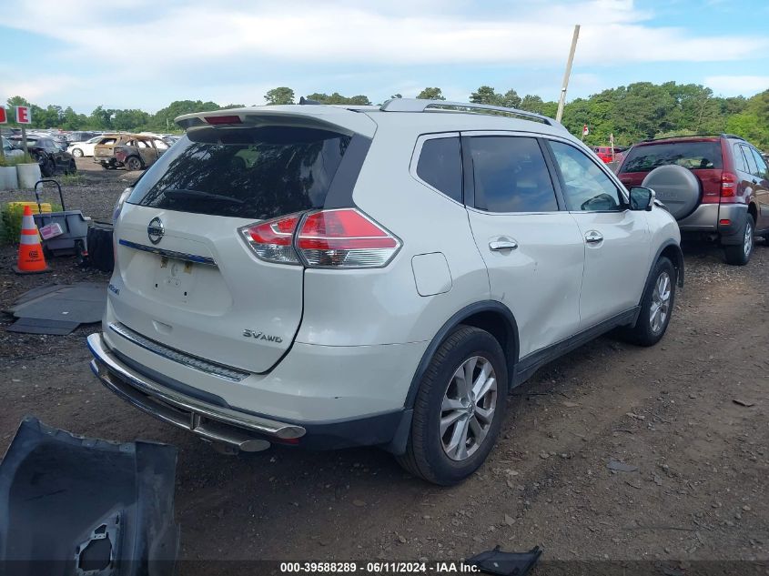 2016 Nissan Rogue Sv VIN: KNMAT2MV4GP689099 Lot: 39588289