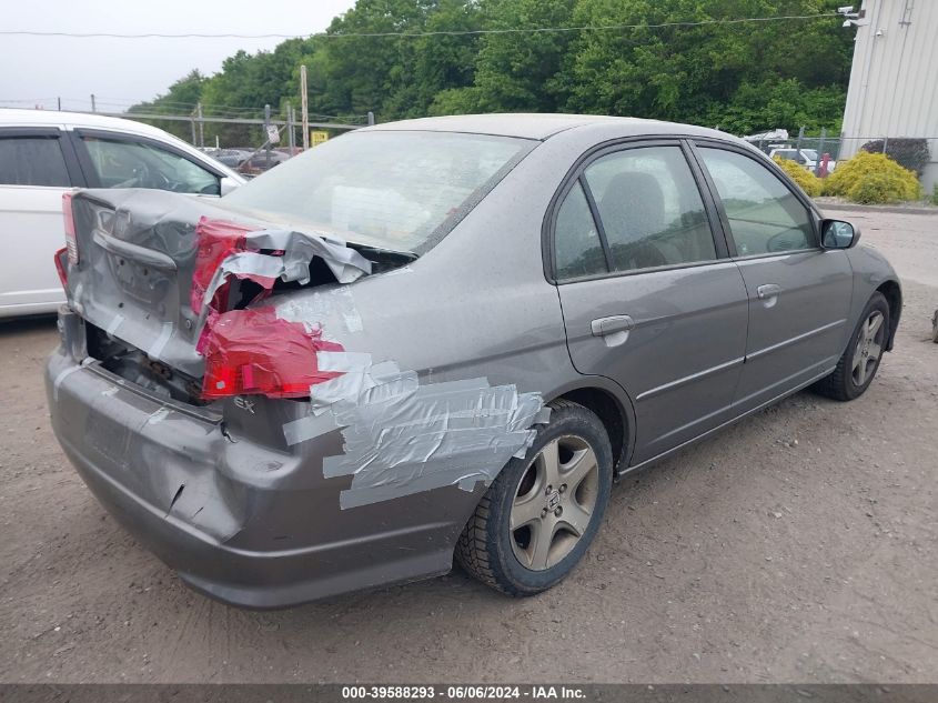 2004 Honda Civic Ex VIN: 2HGES26764H604722 Lot: 39588293