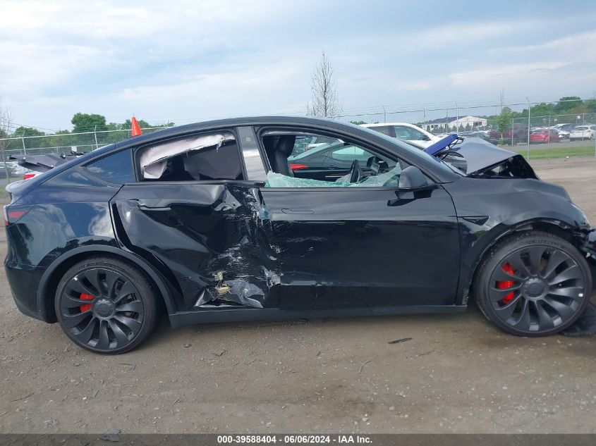 2023 Tesla Model Y Awd/Performance Dual Motor All-Wheel Drive VIN: 7SAYGDEF3PF595542 Lot: 39588404