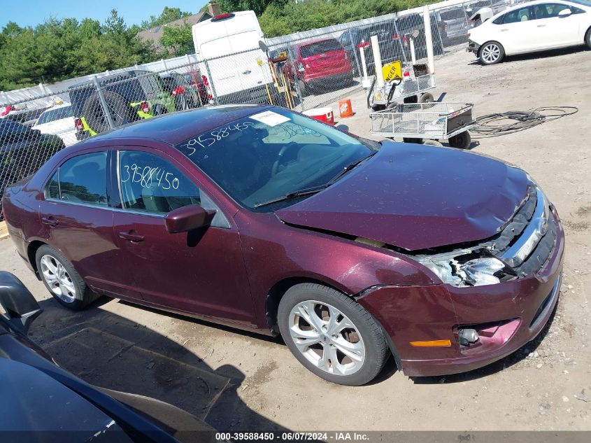2012 Ford Fusion Se VIN: 3FAHP0HA8CR325808 Lot: 39588450