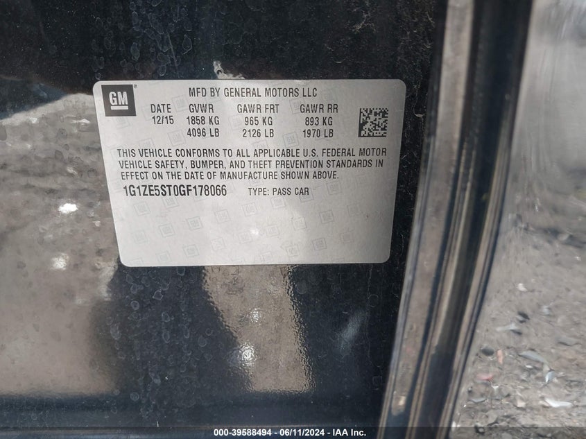 2016 CHEVROLET MALIBU 1LT - 1G1ZE5ST0GF178066