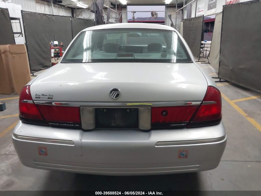 2001 Mercury Grand Marquis Gs VIN: 2MEFM74W21X709438 Lot: 39588524