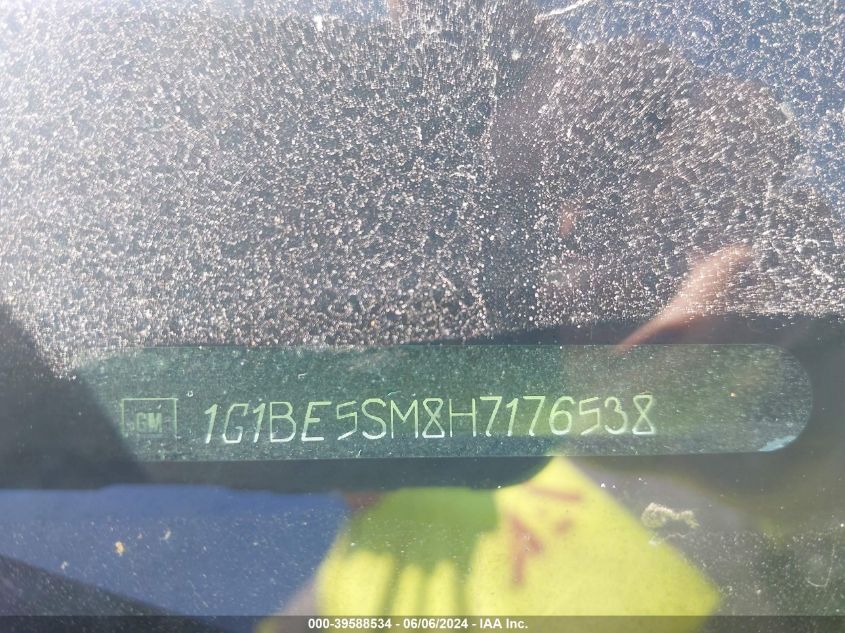 2017 Chevrolet Cruze Lt Auto VIN: 1G1BE5SM8H7176538 Lot: 39588534