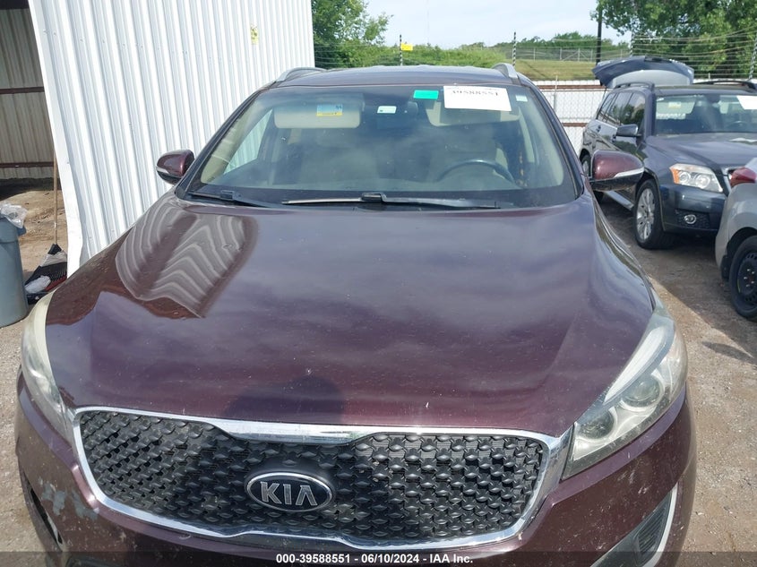 2017 Kia Sorento 3.3L Lx VIN: 5XYPG4A52HG235484 Lot: 39588551