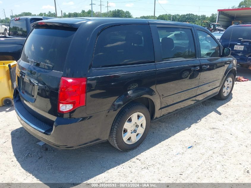 2012 Dodge Grand Caravan Se/Avp VIN: 2C4RDGBG3CR122814 Lot: 39588593