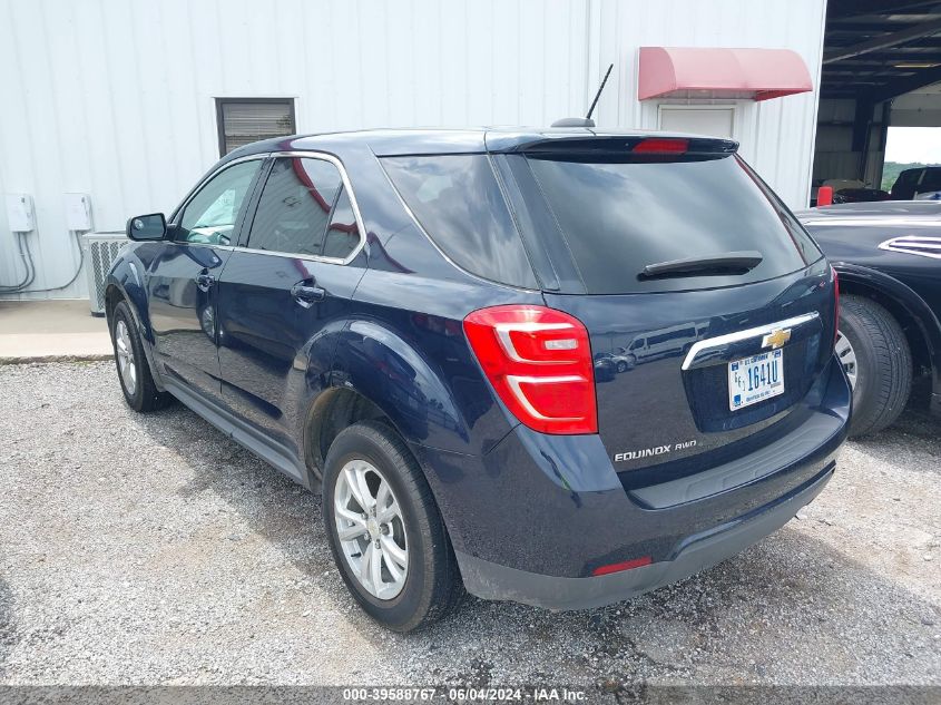 2017 Chevrolet Equinox Ls VIN: 2GNFLEEK3H6334011 Lot: 39588767