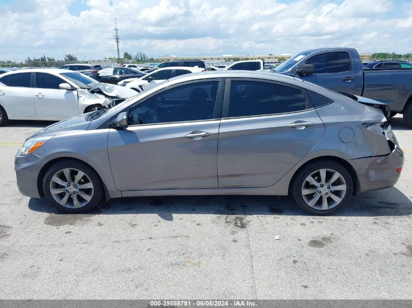 2014 Hyundai Accent Gls VIN: KMHCU4AE6EU735466 Lot: 39588781