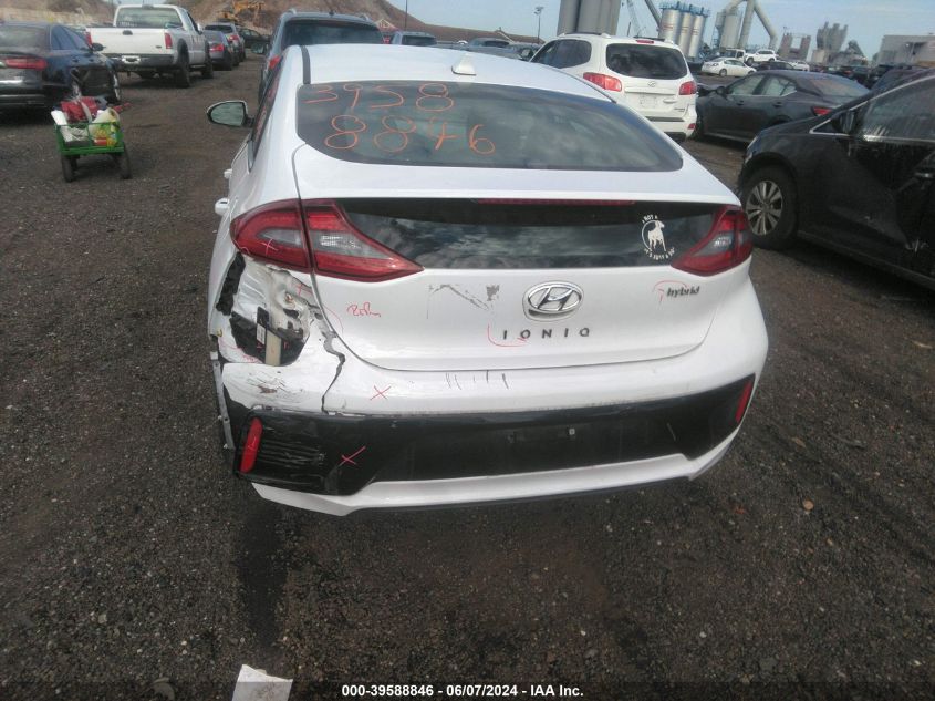 2018 Hyundai Ioniq Hybrid Sel VIN: KMHC75LC0JU064167 Lot: 39588846