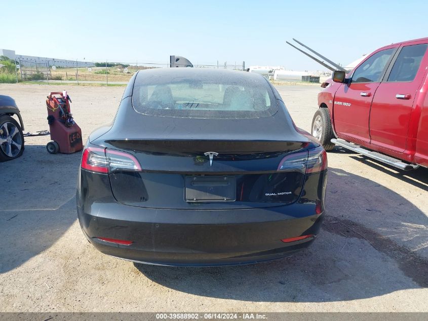 2022 Tesla Model 3 Long Range Dual Motor All-Wheel Drive VIN: 5YJ3E1EB1NF204166 Lot: 39588902