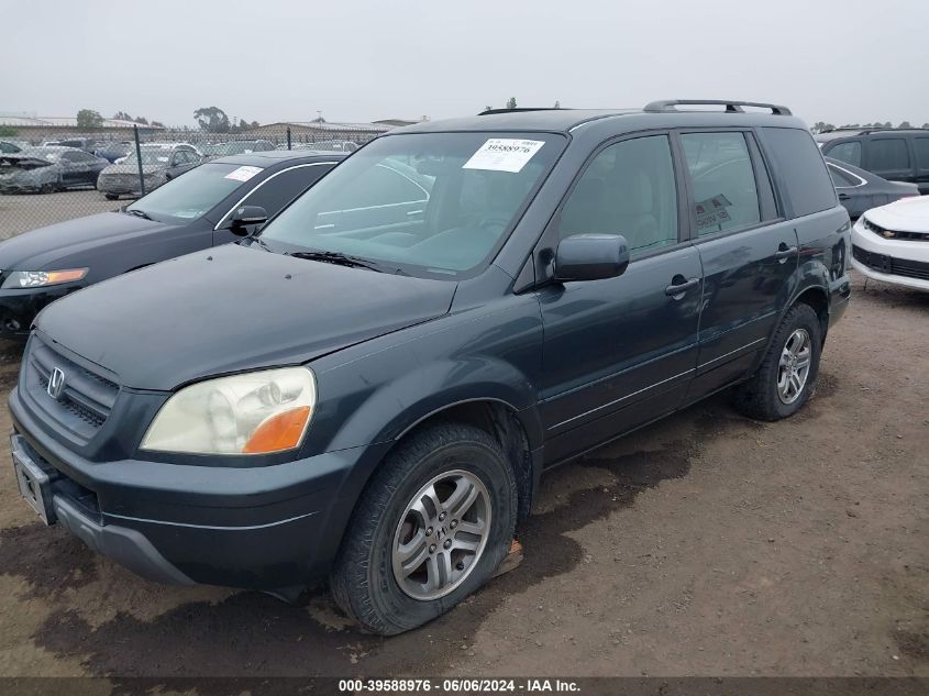 2004 Honda Pilot Ex-L VIN: 2HKYF18604H546998 Lot: 39588976