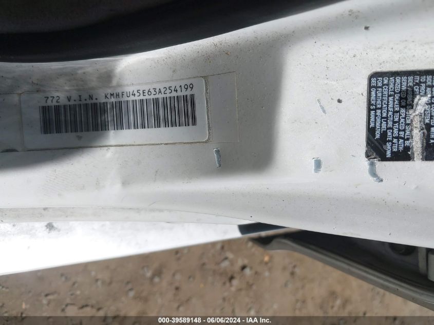 2003 Hyundai Xg350 L VIN: KMHFU45E63A254199 Lot: 39589148