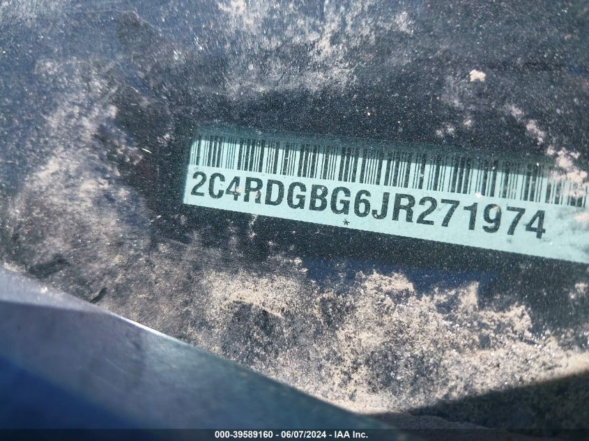 2018 Dodge Grand Caravan Se VIN: 2C4RDGBG6JR271974 Lot: 39589160