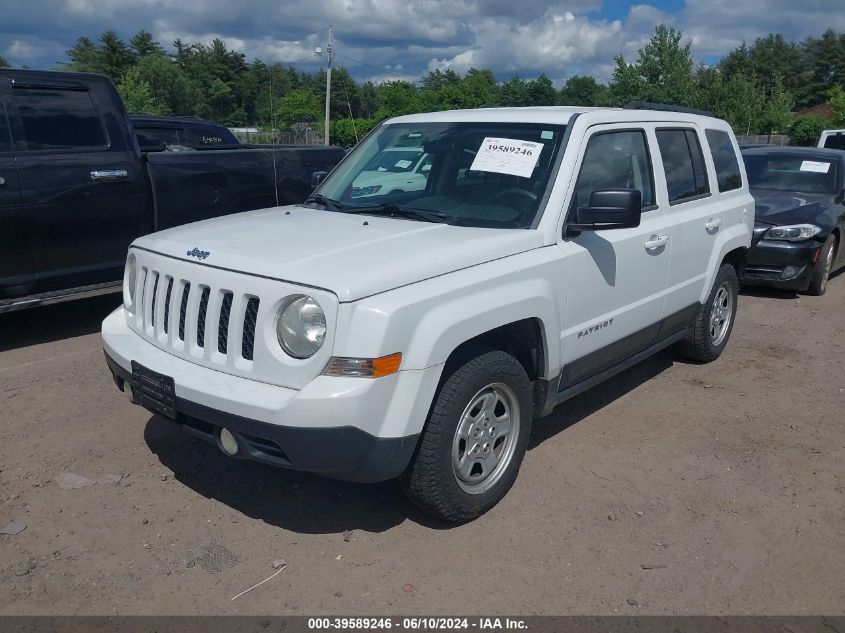 2014 Jeep Patriot Sport VIN: 1C4NJPBA3ED729627 Lot: 39589246