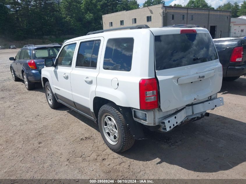 2014 Jeep Patriot Sport VIN: 1C4NJPBA3ED729627 Lot: 39589246