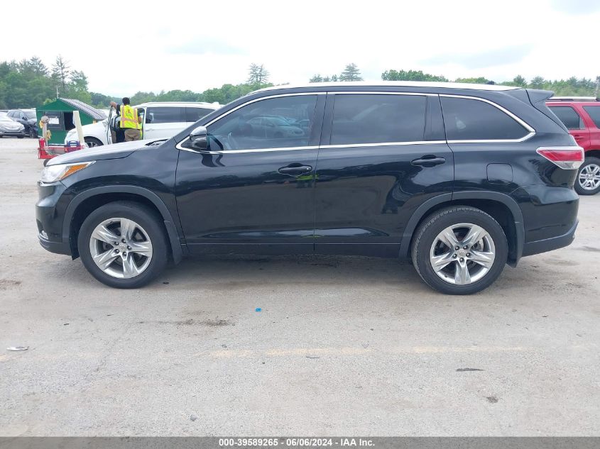 2015 TOYOTA HIGHLANDER LIMITED V6 - 5TDDKRFH2FS200784