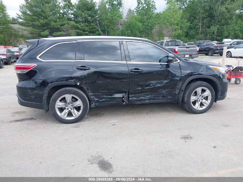 2015 TOYOTA HIGHLANDER LIMITED V6 - 5TDDKRFH2FS200784