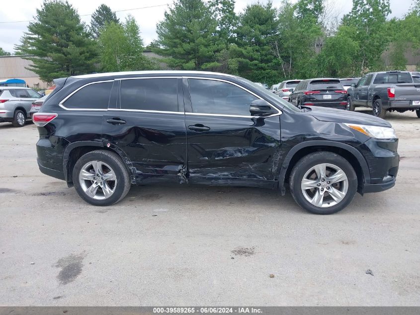 2015 TOYOTA HIGHLANDER LIMITED V6 - 5TDDKRFH2FS200784