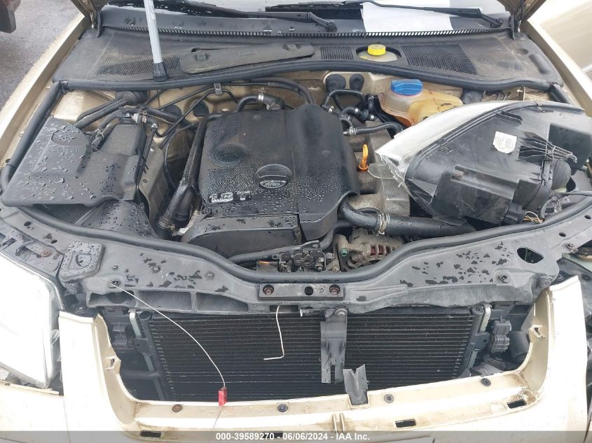 2001 Volkswagen Passat Gls VIN: WVWPD63B91P292811 Lot: 39589270